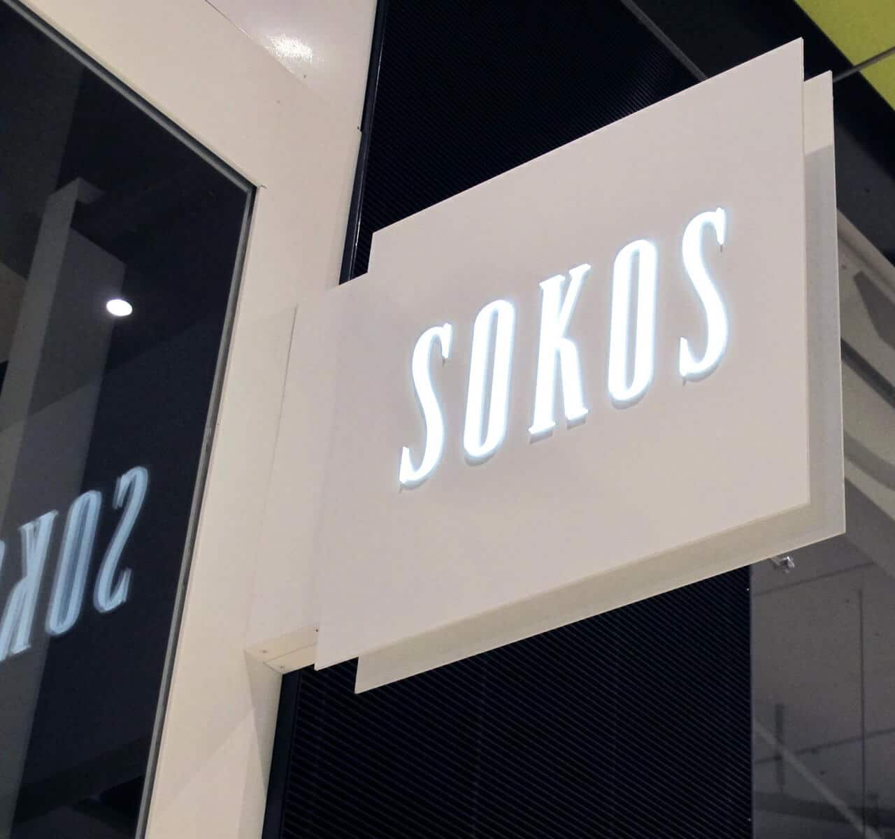 Sokoksen sisävalomainos